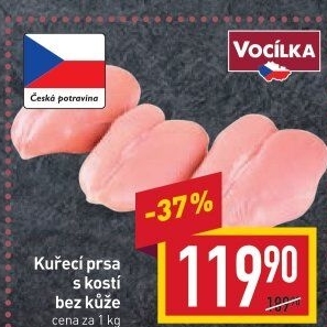 Kuřecí prsa s kostí Vocílka