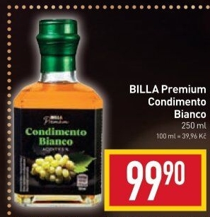 Ocet vinný Condimento Bianco Billa Premium