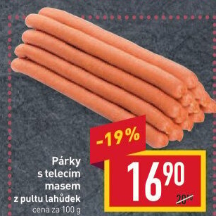 Párky s telecím masem