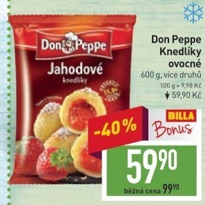 Plněné knedlíky mražené Don Peppe