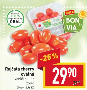 Rajčata cherry Billa Bonvia
