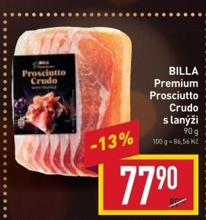 Šunka Prosciutto Crudo Billa Premium