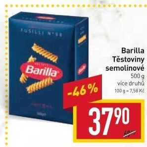Těstoviny semolinové Barilla