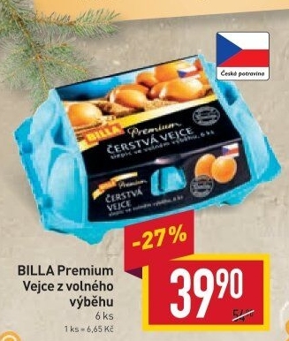 Vejce z volného výběhu Billa Premium