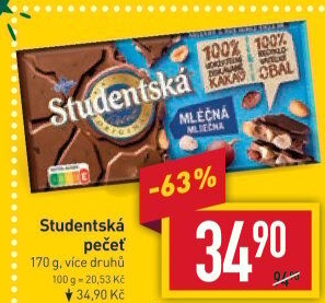Čokoláda Studentská pečeť Orion
