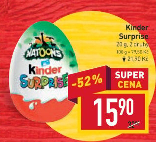Čokoládové vajíčko s překvapením Kinder Surprise