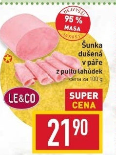 Šunka dušená nejvyšší jakosti LE&amp