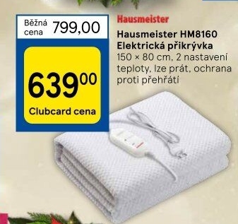 Elektrická vyhřívaná deka HM8160 Hausmeister