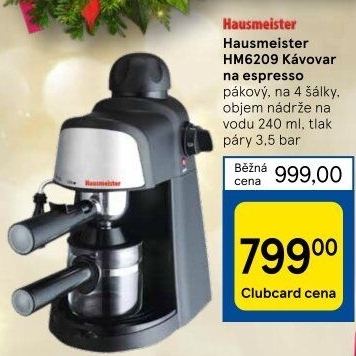 Kávovar Espresso Hausmeister HM6209