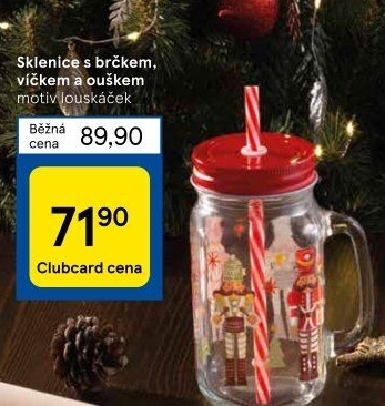 Sklenice s víčkem a otvorem na brčko