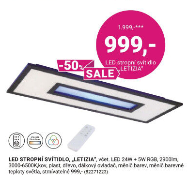 LED STROPNÍ SVÍTIDLO, „LETIZIA“