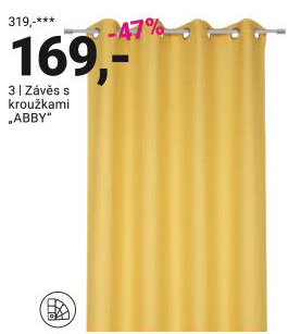 ZÁVĚS S KROUŽKAMI „ABBY“