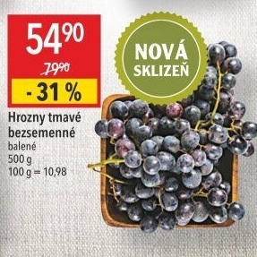 Hrozny tmavé bezsemenné