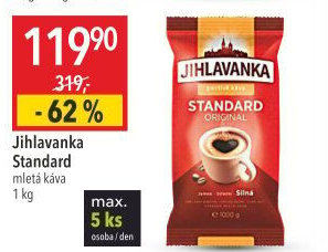 Mletá káva Standard Jihlavanka
