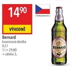 Pivo Kvasnicová 10°Bernard