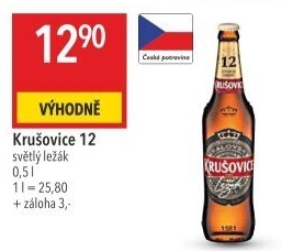 Pivo světlé Královský ležák 12° Krušovice