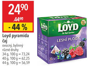 Čaj ovocný Loyd - pyramidový