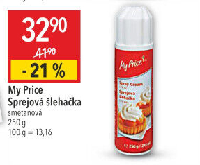 Šlehačka ve spreji My Price