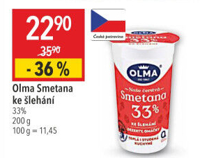 Smetana ke šlehání Olma 33%