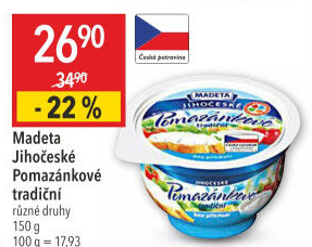 Tradiční pomazánkové Jihočeské Madeta