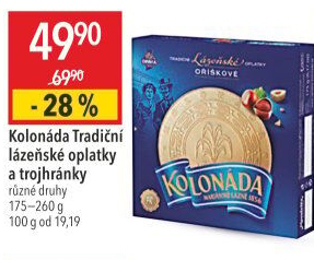 Lázeňské oplatky Kolonáda Opavia