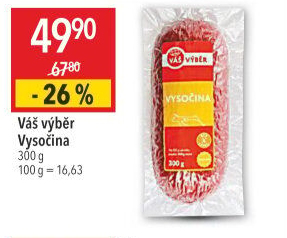 Salám Vysočina Váš Výběr