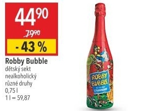Sekt nealkoholický dětský Robby Bubble