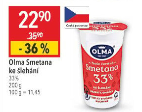 Smetana ke šlehání Olma 33%