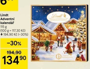 Adventní kalendář Lindt