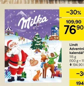 Adventní kalendář Milka