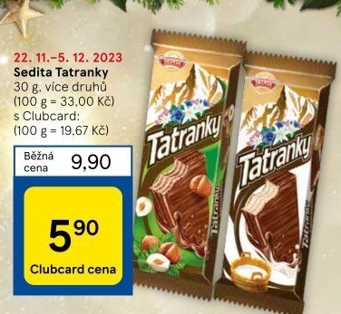 Oplatky Tatranky Sedita