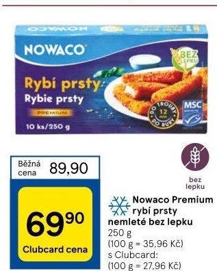 Rybí prsty nemleté mražené Nowaco Premium