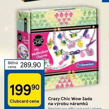 Sada k tvorbě náramků Crazy Chic Clementoni