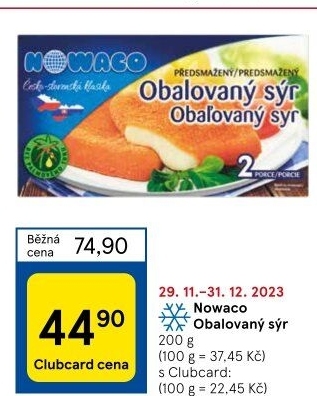 Sýr obalovaný mražený Nowaco