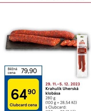 Uherská klobása Krahulík