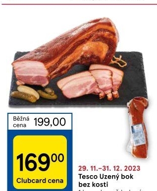Uzený bok bez kosti Tesco