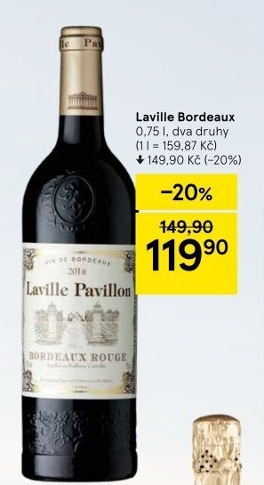 Vína Bordeaux Laville Pavillon