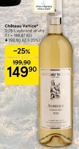 Vína Chateau Valtice