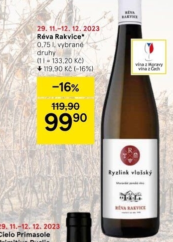 Vína Vinařství Réva Rakvice