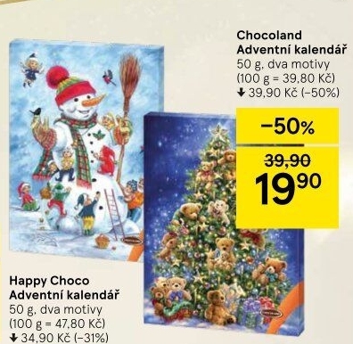 Adventní kalendář Chocoland