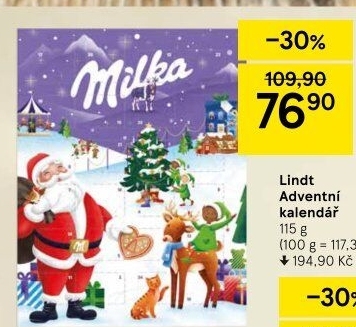 Adventní kalendář Milka