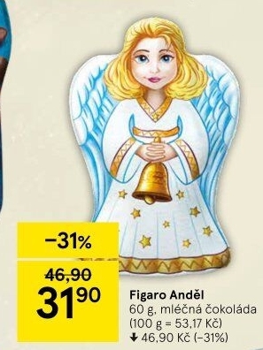 Čokoládový anděl Figaro