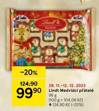 Čokoládový mini medvídek Lindt