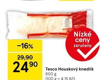 Knedlík houskový Tesco