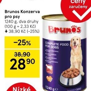 Konzerva pro psy Brunos