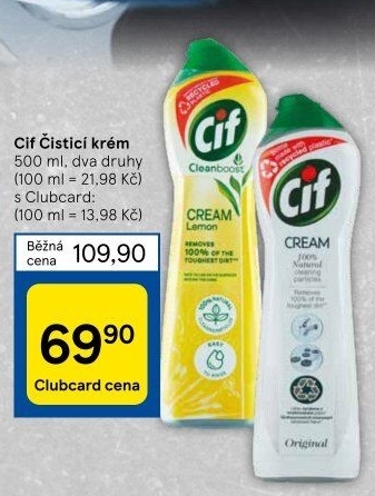 Krémový čistič Cif Cream