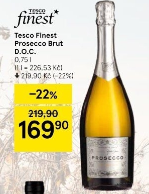 Prosecco brut DOC Tesco finest