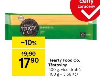 Těstoviny Hearty Food Co Tesco