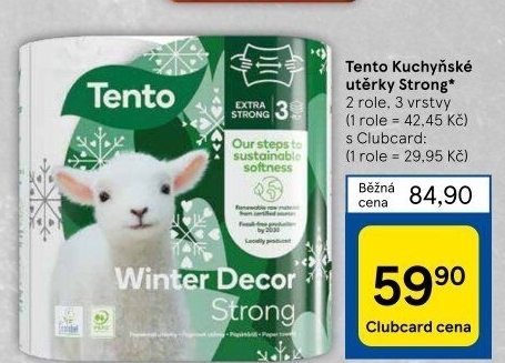 Utěrky kuchyňské 3vrstvé Strong Tento
