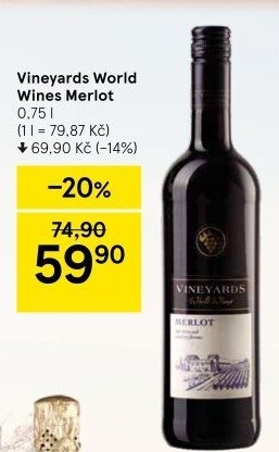 Víno Merlot Vineyards World Wines